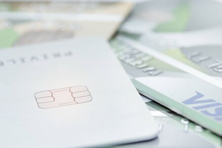 close-up of credit card background.