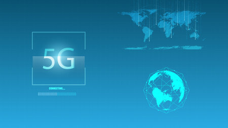 5G network technology, Global network connection future innovation technology 5G network wireless...
