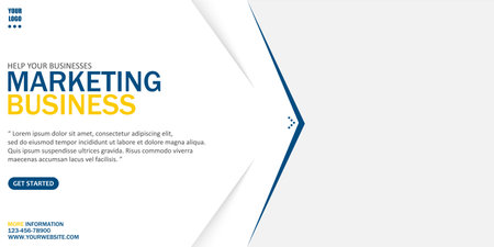 Business concept banner template, Business Teamwork corporate.のイラスト素材