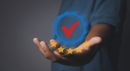 Quality management certification and standardization proces, ISO certified business, conformity to...