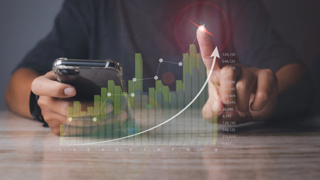 Goal business success strategy chart target. Business finance marketing  and investment. Stock...