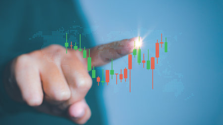 Goal business success strategy chart target and planning. Stock market, Business growth, progress or success. Stock market graph financial profit stock market development.の写真素材