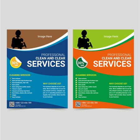 Professional Cleaning Services Flyer Templateのイラスト素材