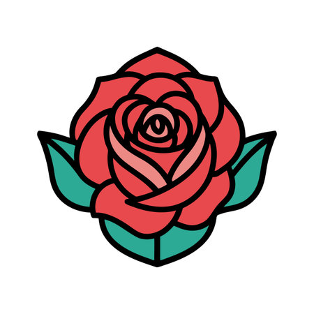 cute rose flower isolated icon vector illustration designicon vector illustration designのイラスト素材