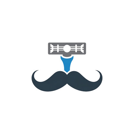 Moustache related icon on background for graphic and web design. Creative illustration concept symbol for web or mobile appの素材
