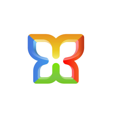 Letter R Colorful Logo Design Template. Abstract Letter R Icon Logo Designの写真素材