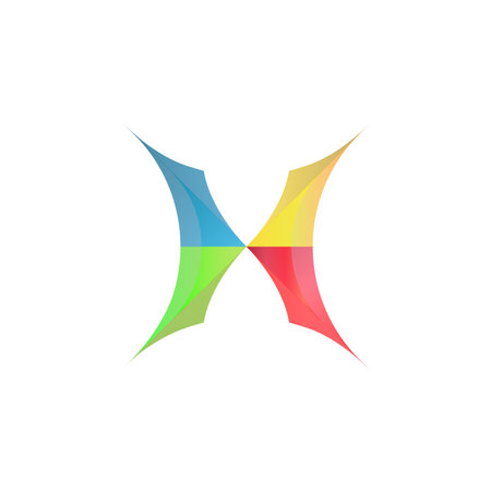 Letter M Colorful Logo Design Template. Abstract Letter M Icon Logo Designの写真素材