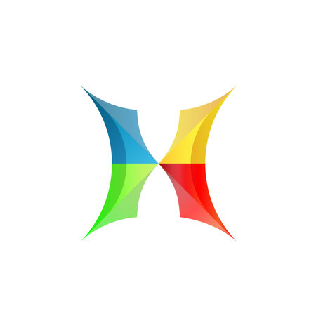 Letter M colorful logo icon design template elements. Can be used for application, corporate identity, web design.の写真素材