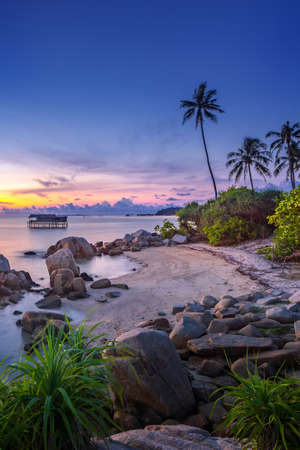 Wonderful Sunrise moment at bintan island Indonesiaの写真素材