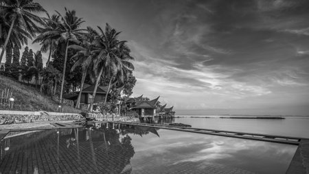Blackwhite Photos landscape Wonderful  Batam Bintan Indonesiaの写真素材