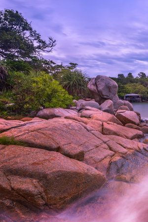 Landscape Photos Of Wonderful Panorama in Batam Bintan Indonesiaの写真素材