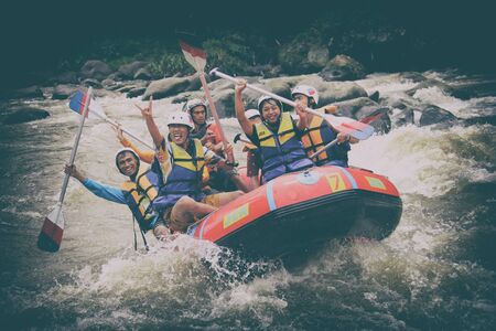 Vocation in magelang rafting with friend.のeditorial素材