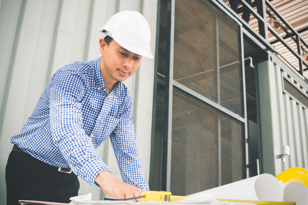 Engineer working on siteの写真素材