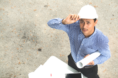 Engineer working on siteの写真素材