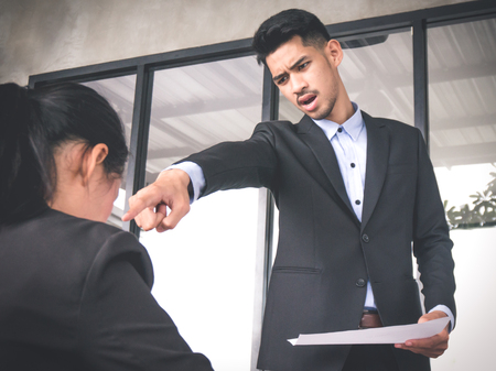 Businessman boss complain employeeの写真素材