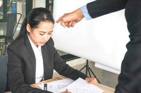 Businessman boss complain employeeの写真素材