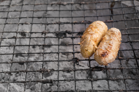 Grilled banana on stove for healthの写真素材