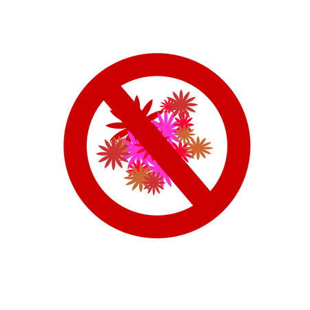 don t pick the flowersの写真素材