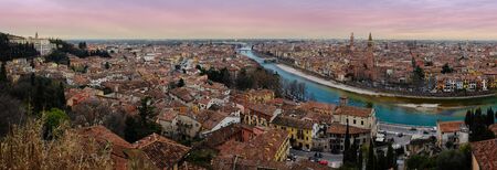Romeo and Juliet's city in panorama view from the top.の写真素材