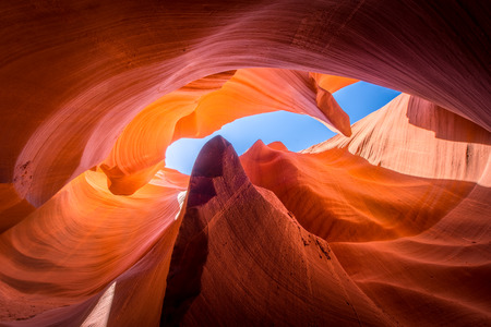 Antelope Canyon natural rock formationの写真素材