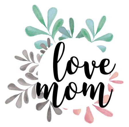 Love mom lettering vectorのイラスト素材