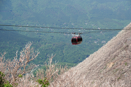 Cable cars on the mountainのeditorial素材