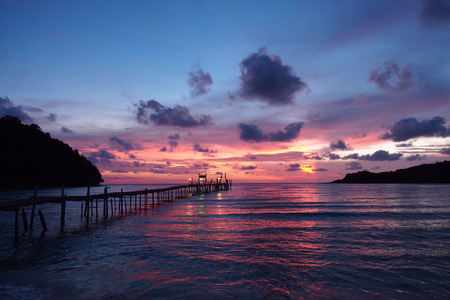 Sunset View On The Beachの写真素材