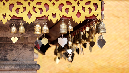 Bell in Thai templeの写真素材