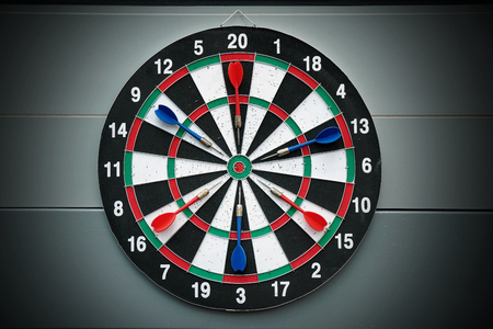 Darts and dartboard arrow gameの写真素材