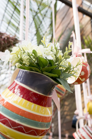 Flowers decoration in the gardenの写真素材