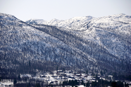 View of the ski fieldの写真素材