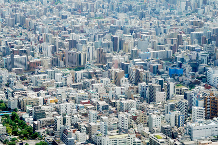 Tokyo, Japan June 8, 2018 - The view of Tokyo city from the top level of Tokyo Sky Tree, which is the tallest tower in the world.のeditorial素材