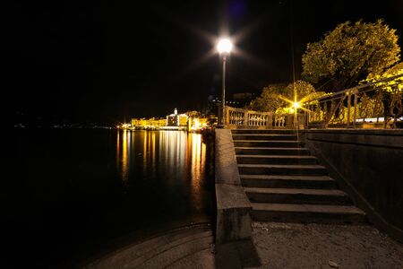 Bellagio, stairs at nightの写真素材