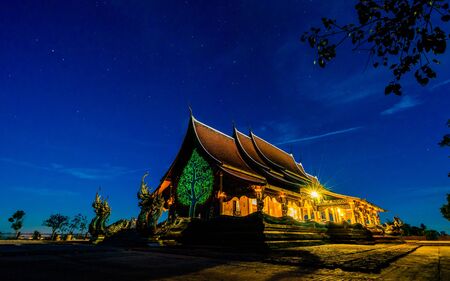 Sirindhorn Wararam Phu Prao Temple Wat Phu Prao famous temple in Thailandのeditorial素材