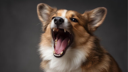 Portrait of Welsh Corgi Pembroke in studio.ai generatedの素材
