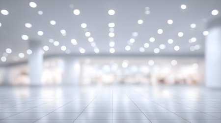 Blurred image of shopping mall and bokeh light background.の素材