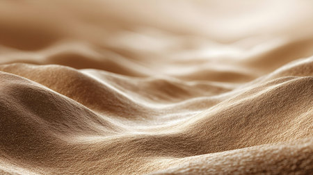 3d rendering of a golden sand dune with waves and textures.ai generatedの素材