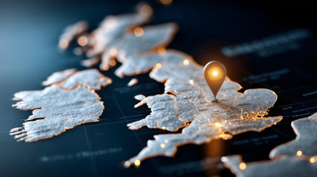 Map of Europe. 3d illustration. Christmas and New Year concept.ai generatedの素材