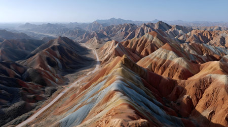 Wide view, mountains and sky.landscape view . background travel. ai generatedの素材