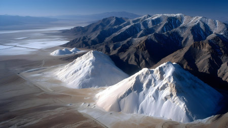 Mountains in Death Valley National Park, ai generatedの素材