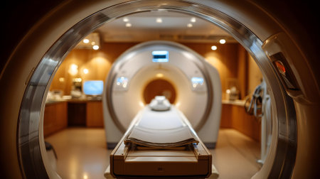 CT scanner in the hospital. Medical equipment. Diagnostic and diagnosis.ai generatedの素材