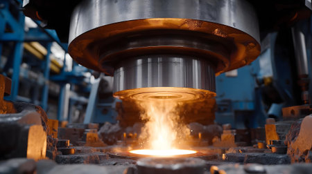 CNC milling machine. CNC milling machine cutting steel.ai generatedの素材