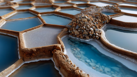 Fractal 3D Illustration. Abstract Geology Background.ai generatedの素材