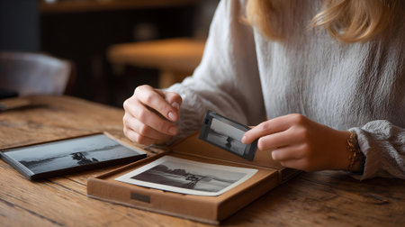 Cropped image of woman holding credit card and using tablet in cafe.ai generatedの素材