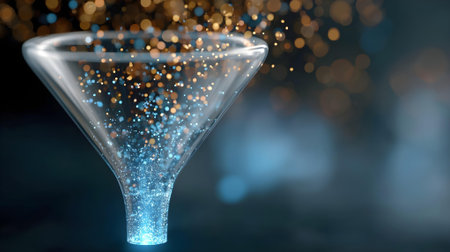 Abstract background image with funnel and bokeh lights. 3D rendering.ai generatedの素材