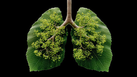 Lime leaves isolated on a black background. 3d render.ai generatedの素材