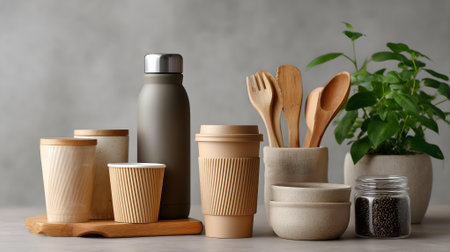 Interior of modern living room with gray walls, wooden floor, comfortable gray armchair, coffee table and bookcase. 3d rendering.ai generatedの素材