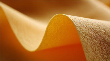 close up of a yellow sheet of paper with shallow depth of fieldの素材