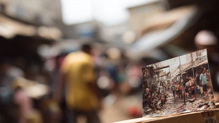 Thai people and foreign travelers walking and shopping at street market in Bangkok, Thailandの素材