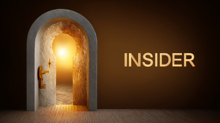 Conceptual image of door opening to a door with ISOLATED textの素材